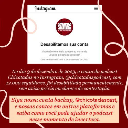 Capa do Episódio: Nosso Instagram foi desabilitado! / Participe do nosso episódio de ano novo!